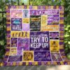 Try To Keep Up Quilt Blanket No96  Quilt